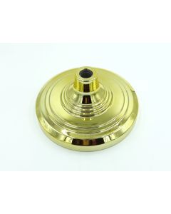 9" Diameter Gold Finished Indoor Flagpole base for 1" Diameter Pole - House of Flags & Banners Ltd.