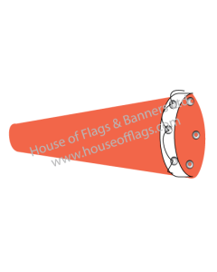 Aviator Windsock - Grommet & Cord Style - Solid Orange