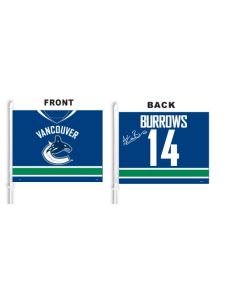 Brian Burrows double sided Jersey Car Flag - 2010/11 Season Design