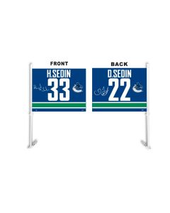 Sedin Twins - Back2Back Car Flag - 2010/11 Season Design