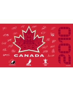 Team Canada Men's Hockey Team 2010 Signature Flag