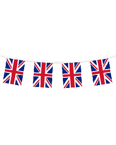 Union Jack Flag Pennant String - 40ft   