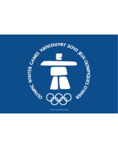 Vancouver 2010 Olympic Blue Logo Wall Flag - 2' x 3'' - House of Flags & Banners, Vancouver, BC - 604-519-0200