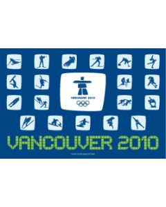 Vancouver 2010 Olympic Pictogram Wall Flag - 2' x 3'' - House of Flags & Banners, Vancouver, BC - 604-519-0200